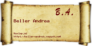 Beller Andrea névjegykártya